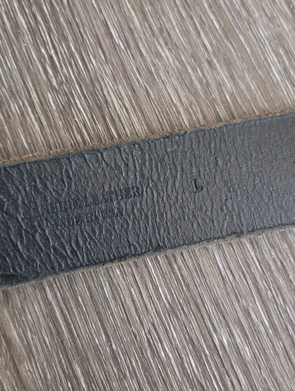 Mossimo Black Leather Belt with Square Metal Buckle Large